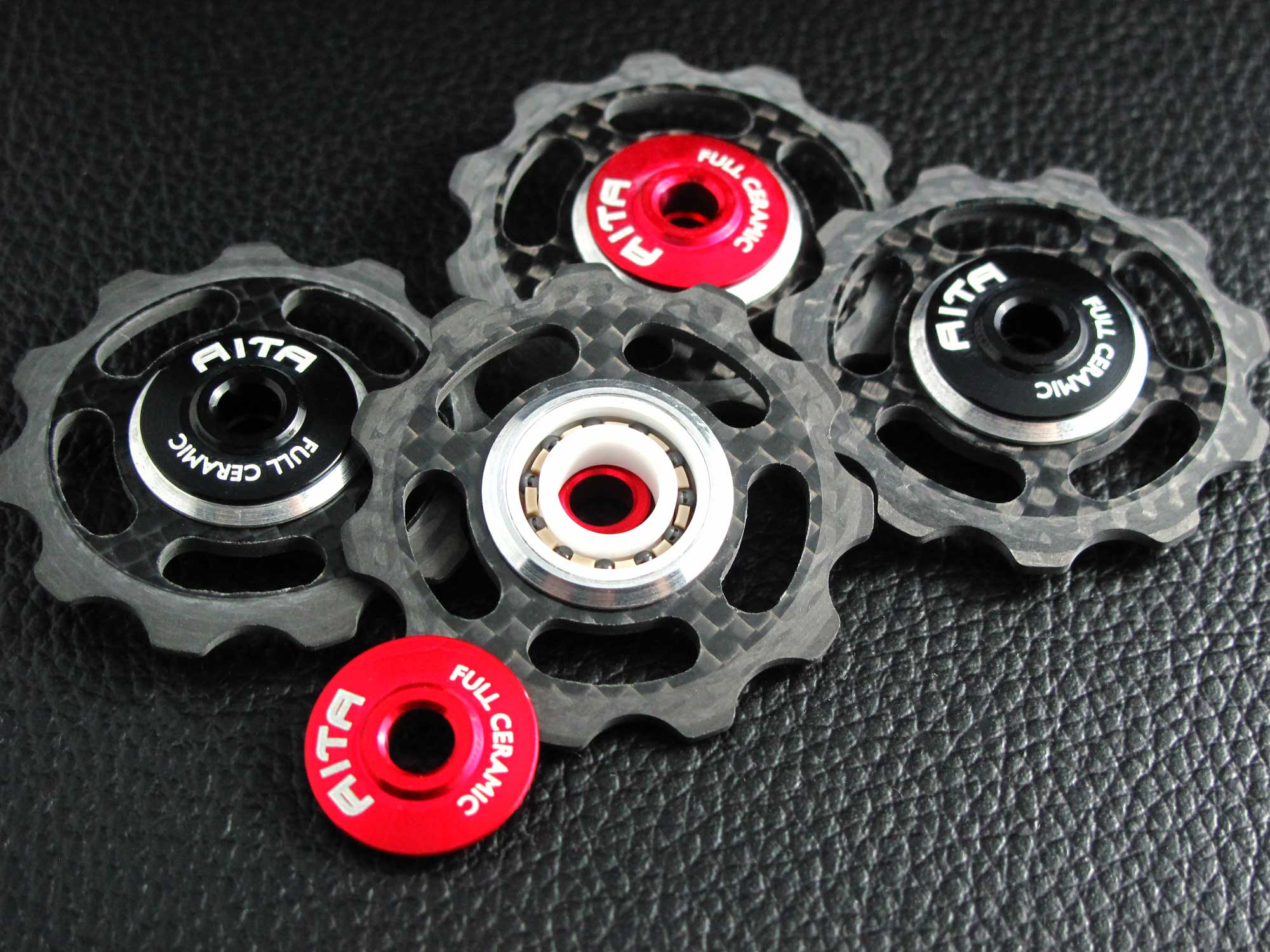 Full Ceramic Carbon Fibre Jockey Wheel Set